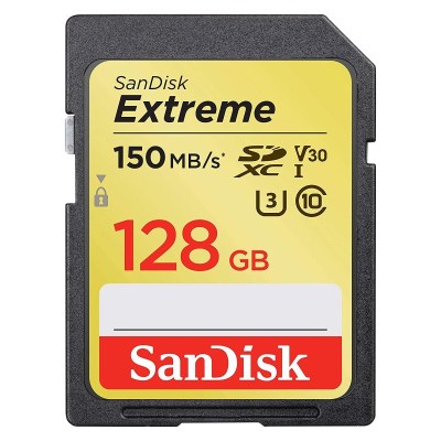 SanDisk Extreme SD Card U3 V30 - 128GB