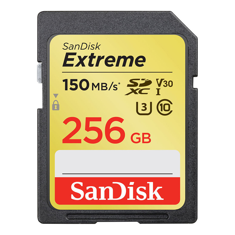 SanDisk Extreme SD Card U3 V30 - 256GB